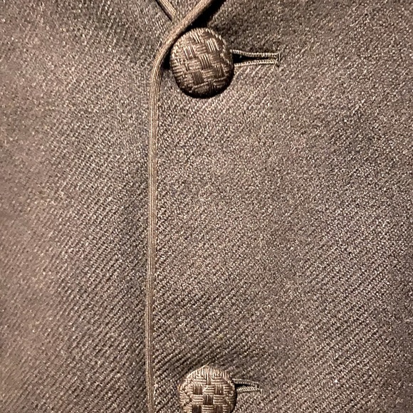 French Antique Edwardian Black Wool Tailored Morning Coat Jacket - Picture 3 of 4